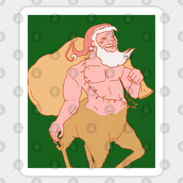 Santaur Claus Sticker by godrod studios